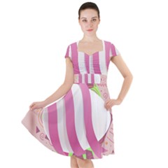 Easter Egg Colorful Spring Color Cap Sleeve Midi Dress by Simbadda