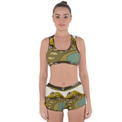 Travel Destination Landscape Nature Racerback Boyleg Bikini Set by Simbadda