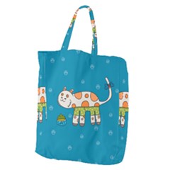 Paint Kitten Cats Cat Cute Paw Giant Grocery Tote by Simbadda