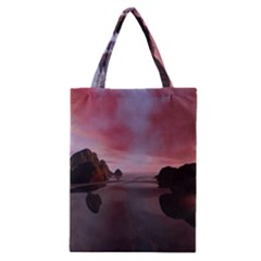 Rocks Sky Landscape Sea Wave Classic Tote Bag by Simbadda