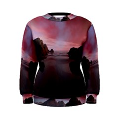 Rocks Sky Landscape Sea Wave Women s Sweatshirt by Simbadda