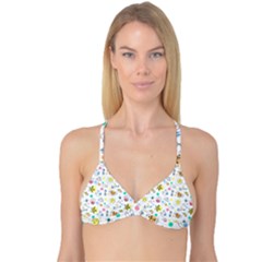 Summer Pattern Design Colorful Reversible Tri Bikini Top by Simbadda