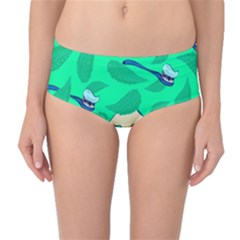 Pattern Seamless Background Desktop Mid-waist Bikini Bottoms by Simbadda
