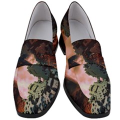 The Background Model Creative Women s Chunky Heel Loafers by Simbadda