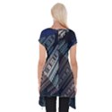 Fractals 3d Graphics Shapes Short Sleeve Side Drop Tunic View2