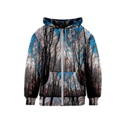 Winter Tree Park Sky Nature Kids  Zipper Hoodie