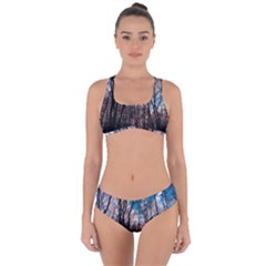 Winter Tree Park Sky Nature Criss Cross Bikini Set by Simbadda