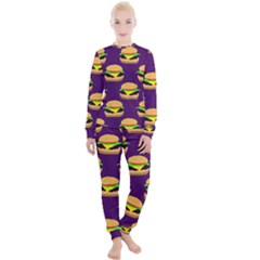 Burger Pattern Women s Lounge Set by bloomingvinedesign