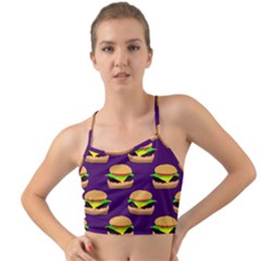 Burger Pattern Mini Tank Bikini Top by bloomingvinedesign