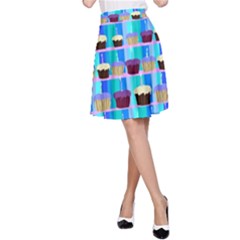 Cupcakes Pattern A-line Skirt by bloomingvinedesign