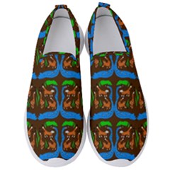 Foxes Pattern Men s Slip On Sneakers by bloomingvinedesign