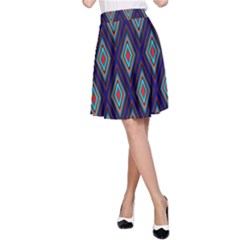 Colorful Diamonds Pattern3 A-line Skirt by bloomingvinedesign