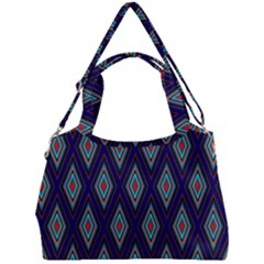 Colorful Diamonds Pattern3 Double Compartment Shoulder Bag by bloomingvinedesign