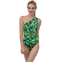 Funky Sequins To One Side Swimsuit