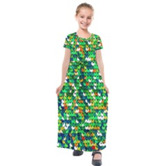 Funky Sequins Kids  Short Sleeve Maxi Dress by essentialimage