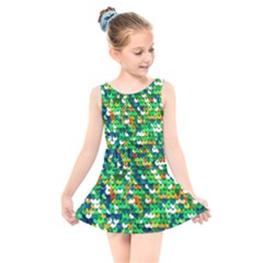 Funky Sequins Kids  Skater Dress Swimsuit by essentialimage