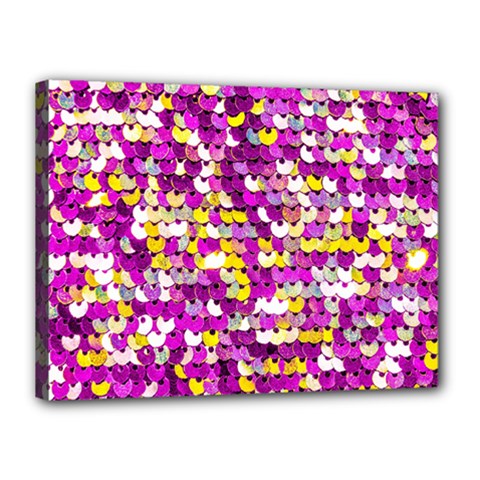 Funky Sequins Canvas 16  X 12  (stretched) by essentialimage
