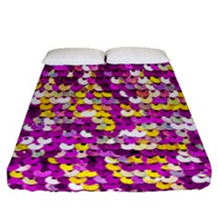 Funky Sequins Fitted Sheet (queen Size) by essentialimage