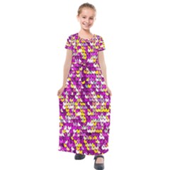 Funky Sequins Kids  Short Sleeve Maxi Dress by essentialimage