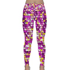 Funky Sequins Lightweight Velour Classic Yoga Leggings