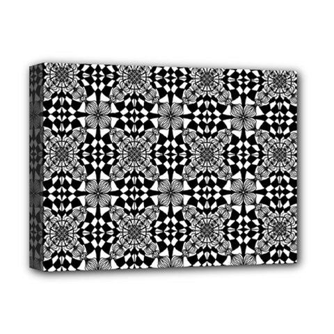 Fabric Geometric Shape Deluxe Canvas 16  X 12  (stretched)  by HermanTelo