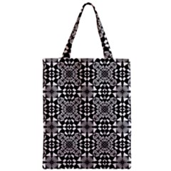 Fabric Geometric Shape Zipper Classic Tote Bag
