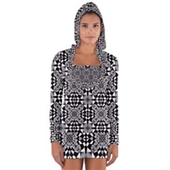 Fabric Geometric Shape Long Sleeve Hooded T-shirt by HermanTelo