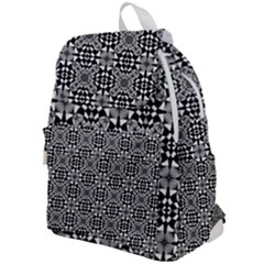 Fabric Geometric Shape Top Flap Backpack