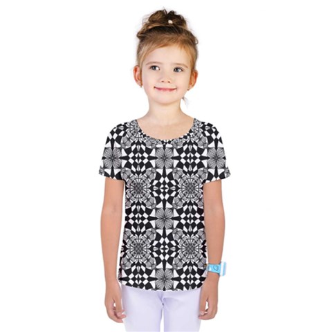 Fabric Geometric Shape Kids  One Piece Tee by HermanTelo