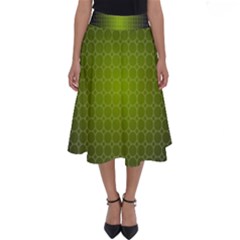 Hexagon Background Plaid Perfect Length Midi Skirt