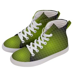 Hexagon Background Plaid Women s Hi-top Skate Sneakers