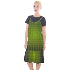 Hexagon Background Plaid Camis Fishtail Dress