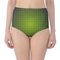 Hexagon Background Plaid Classic High-waist Bikini Bottoms