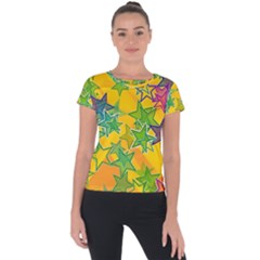 Star Homepage Abstract Short Sleeve Sports Top  by Alisyart