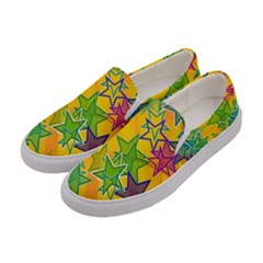 Star Homepage Abstract Women s Canvas Slip Ons by Alisyart