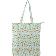 Pumpkin Vines Double Zip Up Tote Bag by bloomingvinedesign