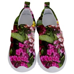 Summer Lantana W Bee Kids  Velcro No Lace Shoes by Riverwoman