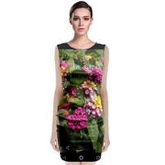 Summer Lantana W Bee Classic Sleeveless Midi Dress by Riverwoman