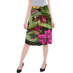 Summer Lantana W Bee Midi Beach Skirt by Riverwoman