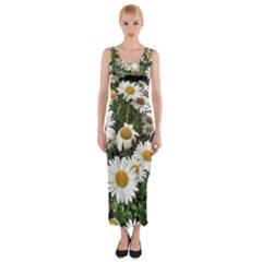 Columbus Commons Shasta Daisies Fitted Maxi Dress by Riverwoman