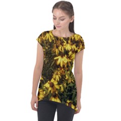 Echinacea paradoxa Cap Sleeve High Low Top