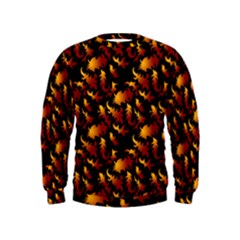 Abstract Flames Pattern Kids  Sweatshirt