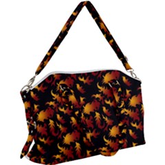 Abstract Flames Pattern Canvas Crossbody Bag by bloomingvinedesign