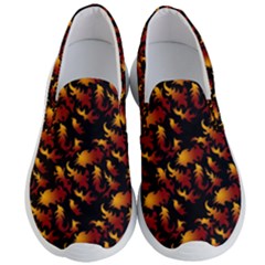 Abstract Flames Pattern Men s Lightweight Slip Ons by bloomingvinedesign