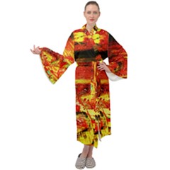 Secret Sign Of Masons Maxi Velour Kimono by bestdesignintheworld