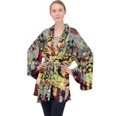 Little Bird 1 1 Long Sleeve Velvet Kimono  by bestdesignintheworld