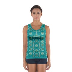 Rose Wreaths Decorative Floral Sport Tank Top  by pepitasart