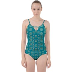 Rose Wreaths Decorative Floral Cut Out Top Tankini Set by pepitasart