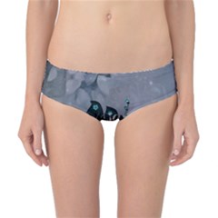 Sport, surfboard with flowers and fish Classic Bikini Bottoms