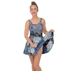 Sport, surfboard with flowers and fish Inside Out Casual Dress